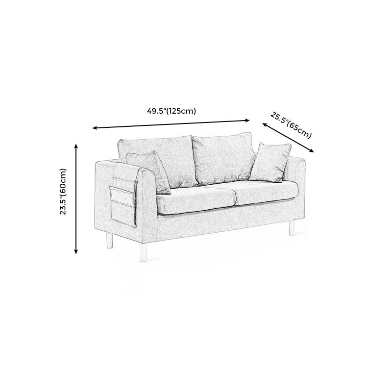 Cuscino scandinavo Backsofa Velvet Loveet con deposito per l'appartamento