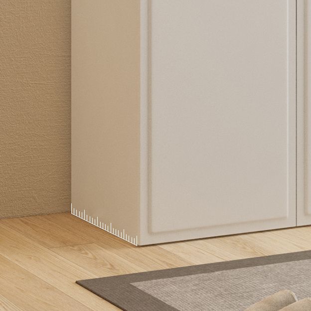 Contemporary Wardrobe Closet with Drawer White Wardrobe Cabinet