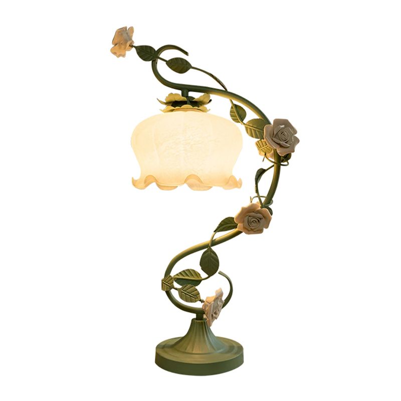 Modern Style Bowl Shape Table Lighting Glass 1 Light Table Lamp for Bedroom
