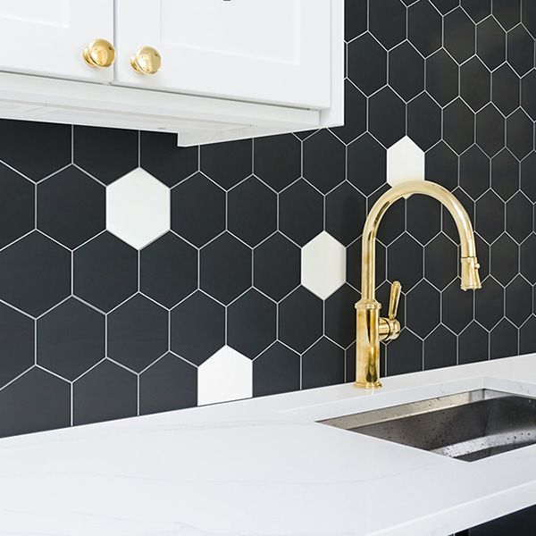 Peel and Stick Tiles Hexagonal Peel and Stick Backsplash 20 Pack