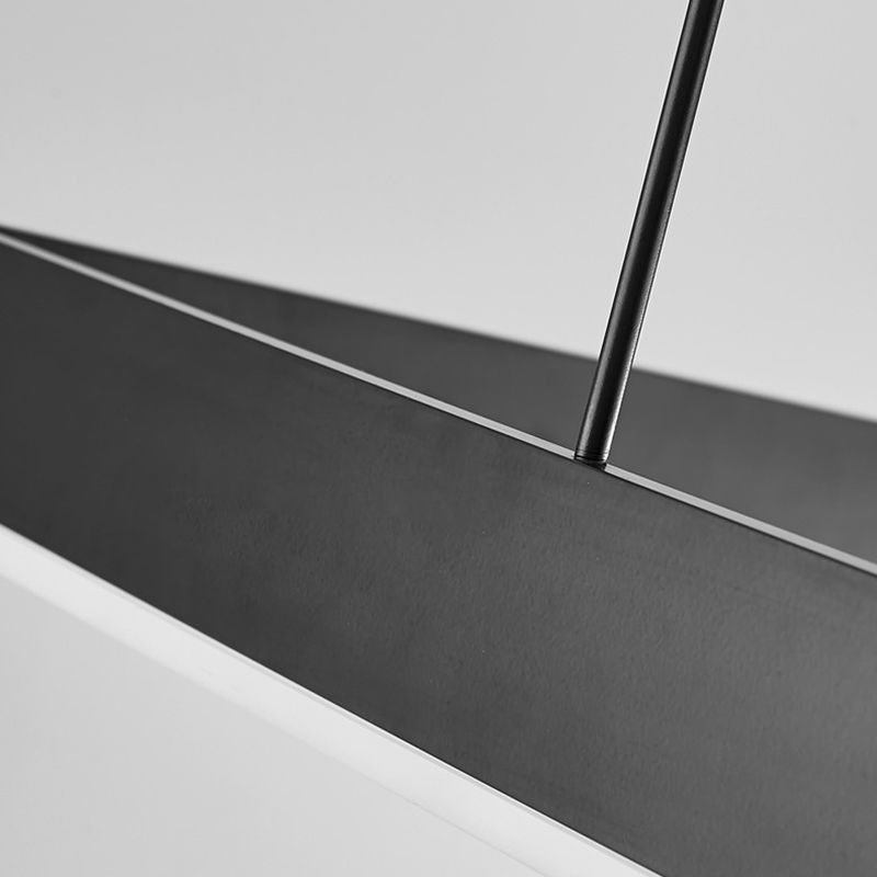 Modern Style Black Chandelier Lighting Fixtures Aluminium Multiple Squares Ceiling Lamp