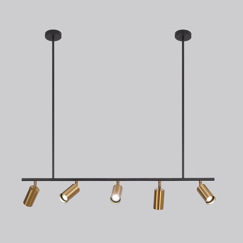 Cylinder Island Lights Contemporary Metal Island Lighting Fixture for Kitchen