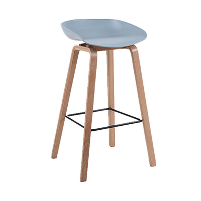 Scandinavia in stile bar-sgabello gambe in legno pp sedile sedile da bar per cucina da bar