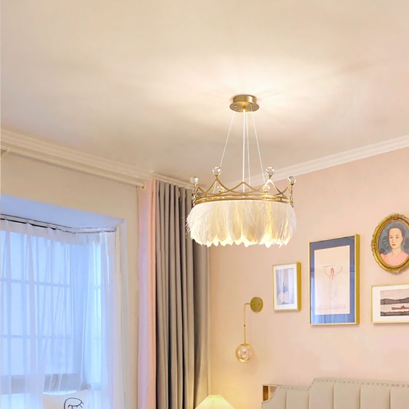 Lampada a sospensione a sospensione del lampadario piuma di piuma