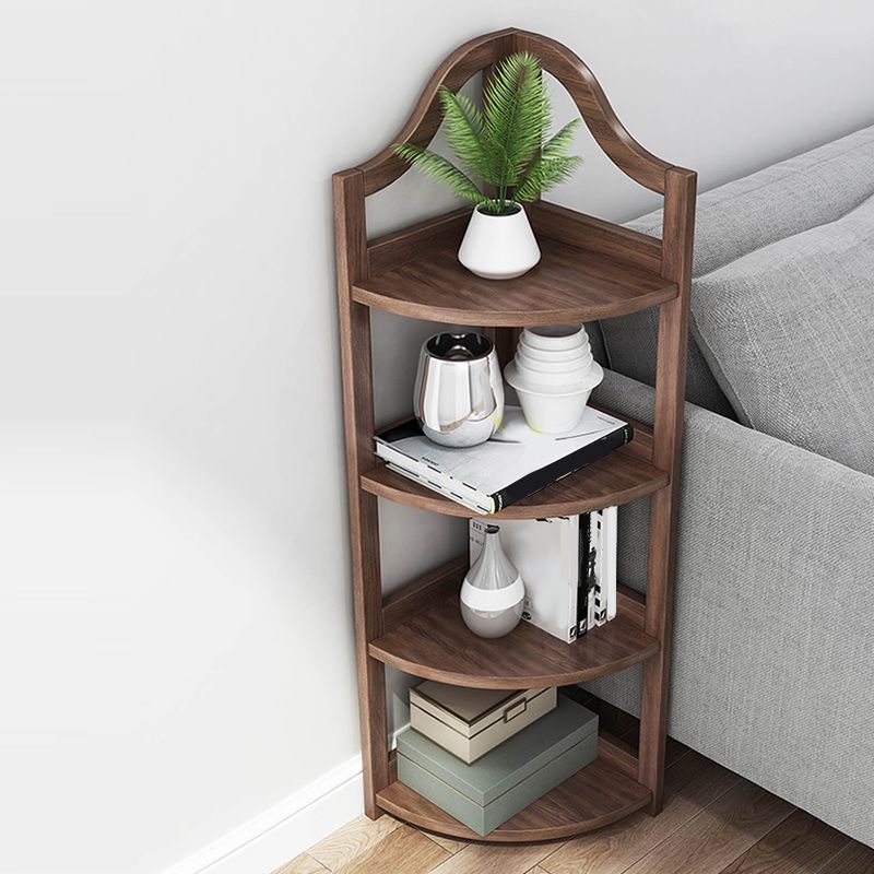 Modern Style Bookshelf Solid Wood Open Back Bookcase for Home