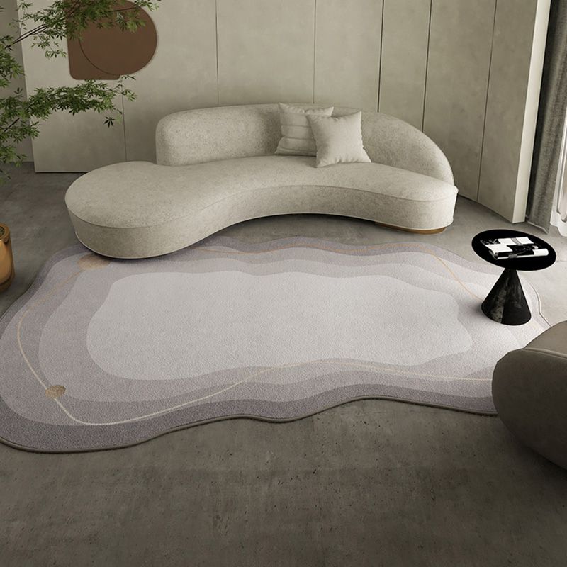 Minimalist Transitional Print Carpet Polyester Indoor Carpet Stain Resistant Rug for Home Decoration