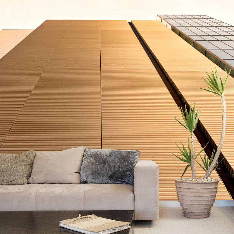 Simple City Building Mural Wallpaper for Meeting Room Stain Resistant, Custom Made