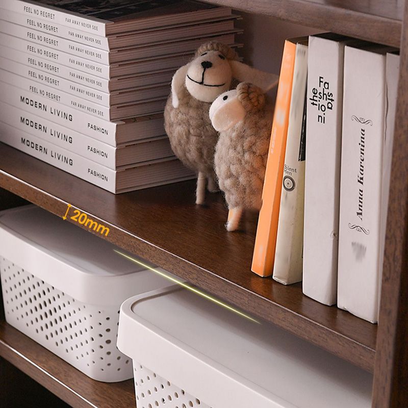 Modern Style Open Back Bookshelf Ladder Wooden Bookcase with Shelves