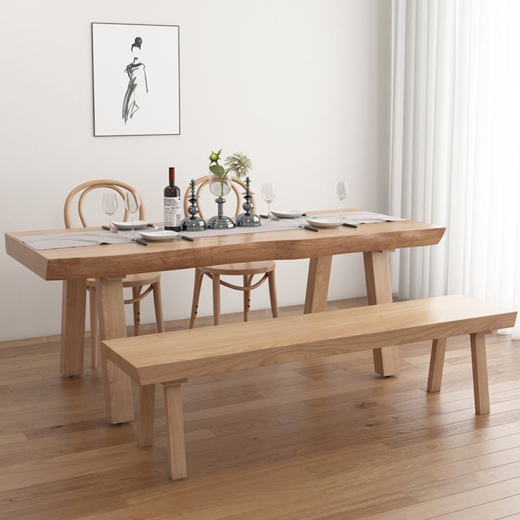 Modern 1/2/4/5/6 Pieces Rectangle Dining Set Solid Wood Dining Table with Chairs