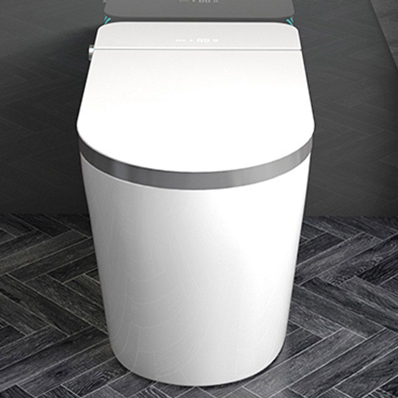 Modern 1-Piece Toilet Bowl Floor Mounted Urine Toilet with Slow Close Seat for Washroom