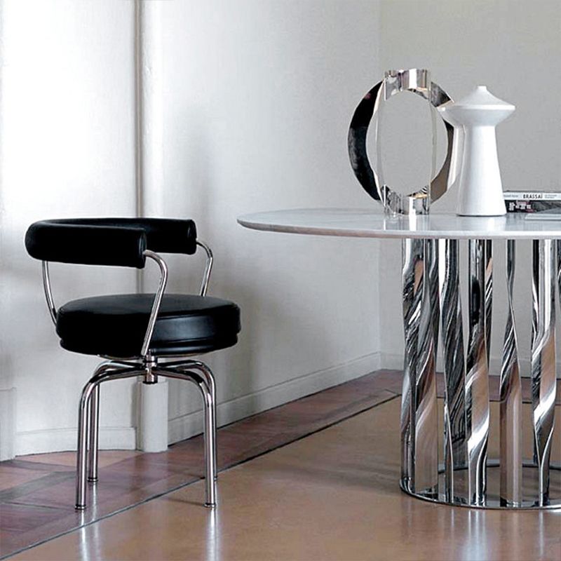 Modern Arm Dining Chair Upholstered Open Back Dining Chair for Dining Room