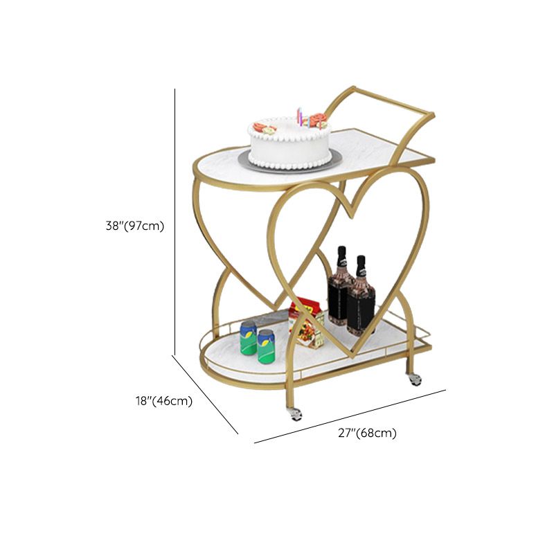 Open Storage Modern Prep Table Home Dining Rolling Prep Table