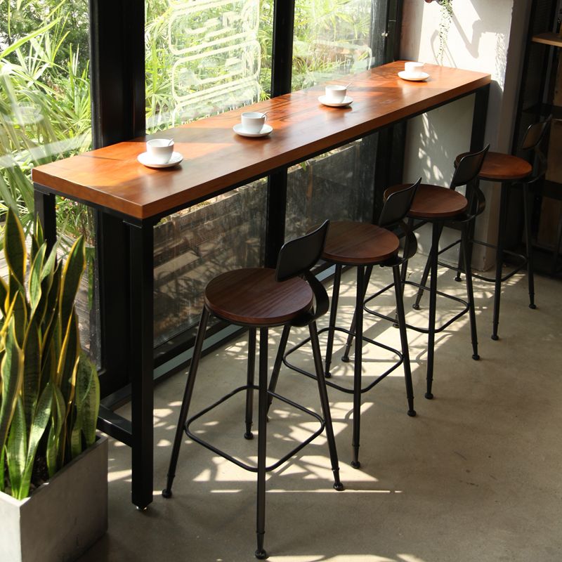 Solid Wood Bar Table Set Modern Rectangle 1/5/9 Pieces Counter Height Pub Set