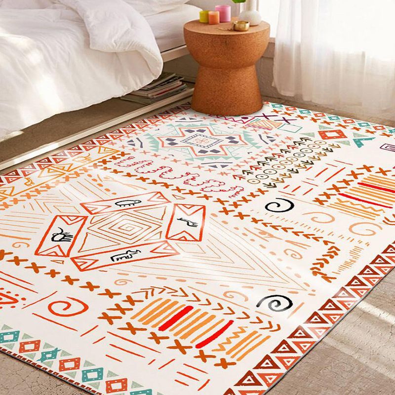 Argyle Bohemian Style Rug  Rug Stain Resistant Rug for Home Decor