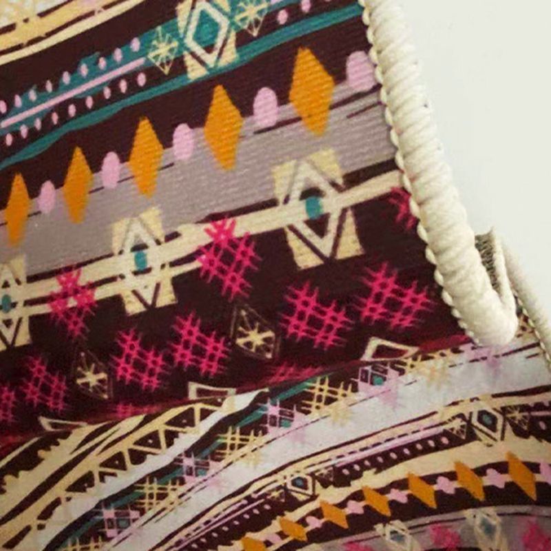 Blue Abstract Carpet Polyester Casual Area Rug Washable Rug for Living Room