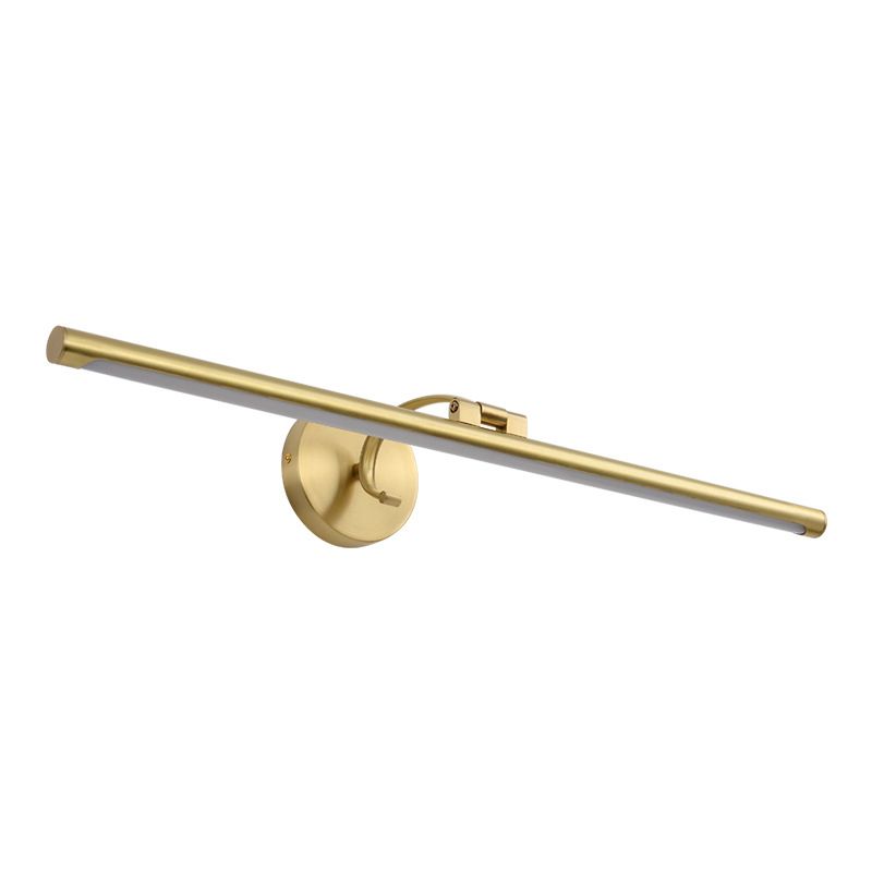 Retro Brass Mirror Cabinet Bathroom Wall Lights Metal Linear Shade LED Ambient Vanity Lighting