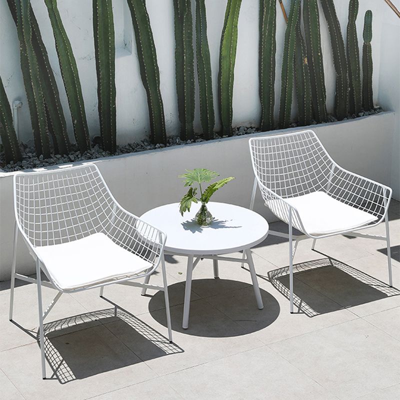Industrial Rust Resistant Armed Chairs No Natural Variation Metal Dining Armchair