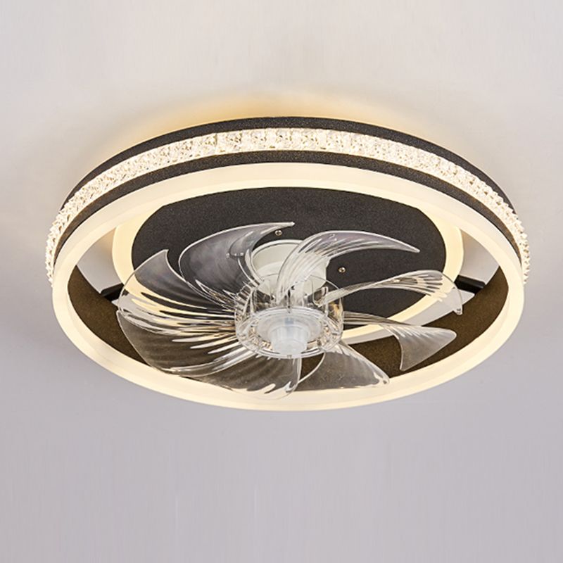 Modern Style LED Ceiling Fan Light Creative Flush Mount Light for Living Room