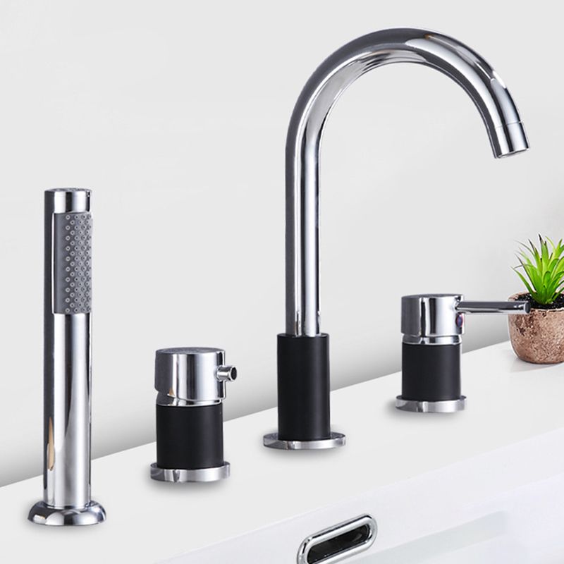 Deck Mounted Metal Roman Tub Faucet Low Arc Roman Tub Faucet Set