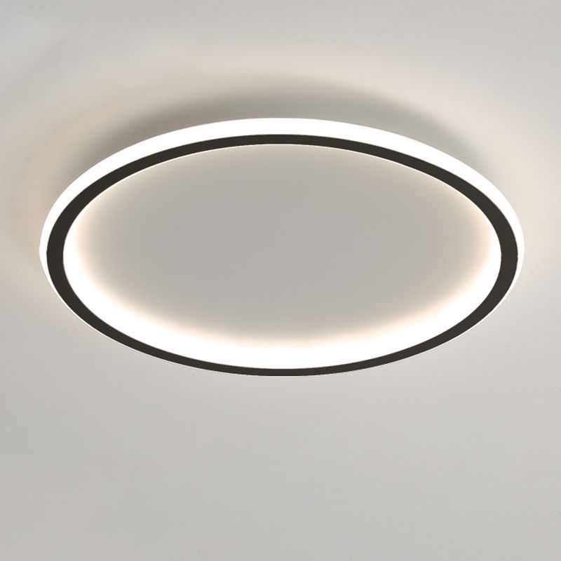Round LED Ceiling Light Modern Ceiling Mount Lamp with Silica Gel Shade for Bedroom