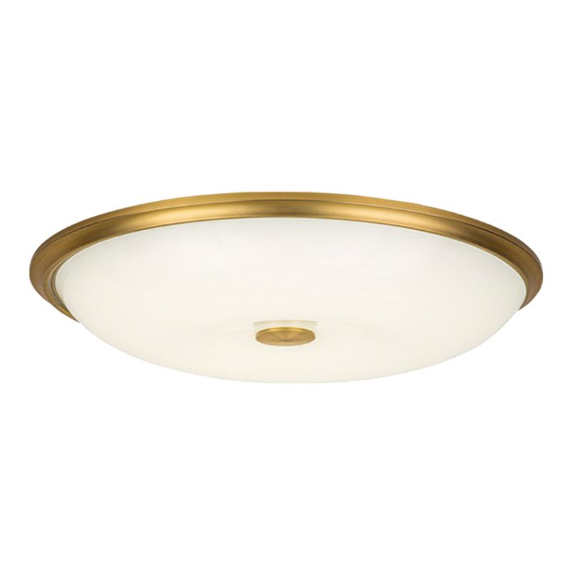 Ultradünne milchige Glas LED Flush Licht Rustikale Schlafzimmer Flush Deckenleuchte