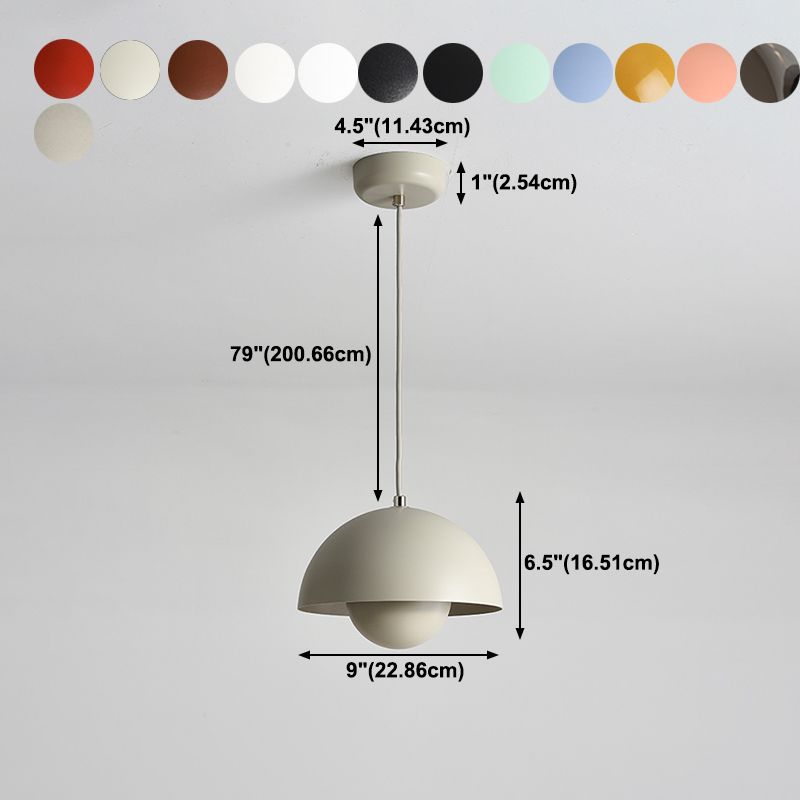 Luminaires pendentifs de style nordique 1 lumière minimaliste macaron suspendu