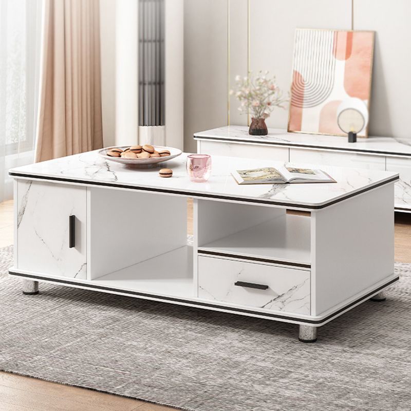 Artificial Wood Coffee or End Table Rectangular Coffee Table with Storage