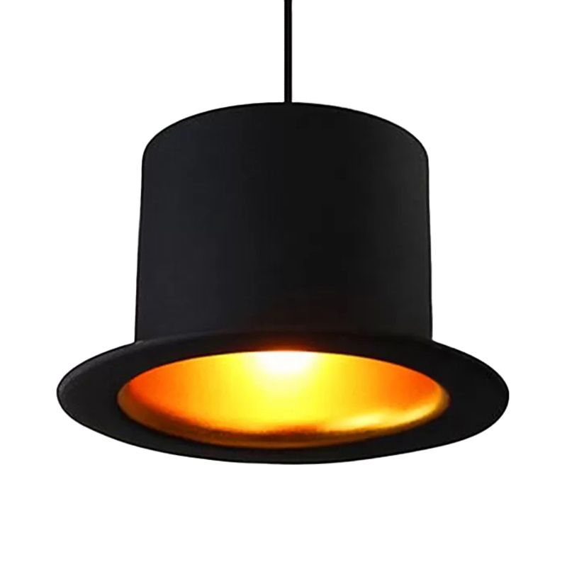 Hutdecke Anhänger hell modernes Metall 1 hellschwarzes Esszimmer hängend Licht, 6,5 "/7" breit