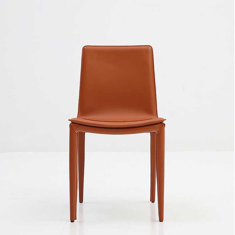 Sillas de comedor de cuero modernas Silla de comedor sin brazos para uso en restaurantes