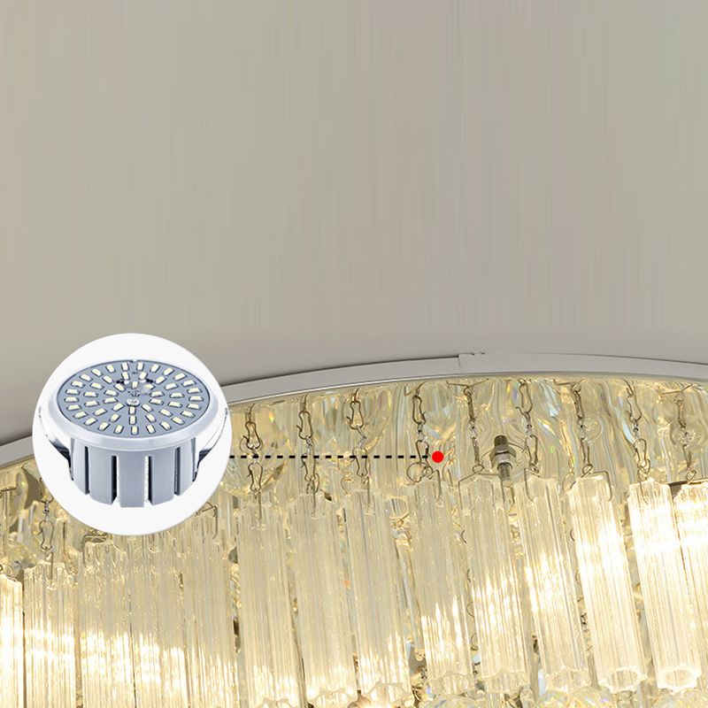 Rectangle Crystal Island Light Modern Style Hanging Lights for Living Room Dining Room