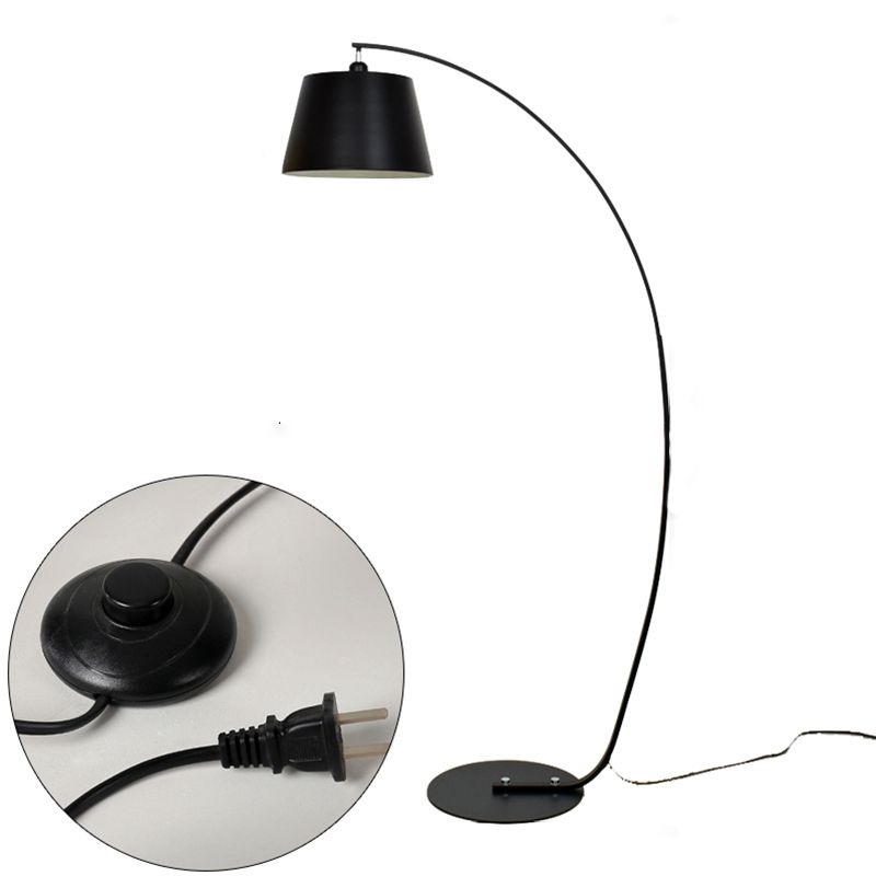 Pâch de pêche lampe à métal décorative 1-Light Standing Floor Light avec tambour de tambour