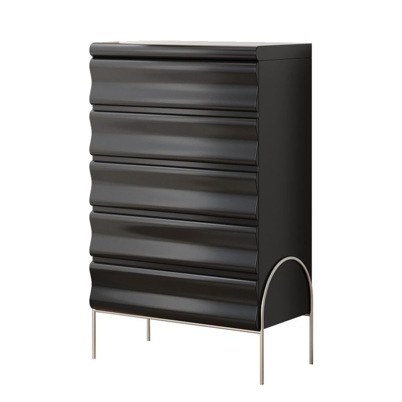 Contemporary Dresser Wooden Storage Chest Dresser with 5 Drawers