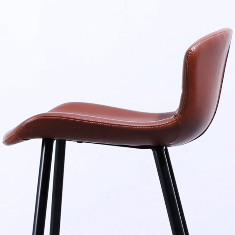 Modern Style Bar Stool Leather Backrest Counter Stool for Living Room