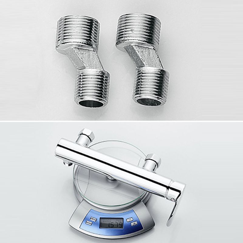 Contemporary Wall Mounted Copper Freestanding Tub Filler Single Handle Faucet
