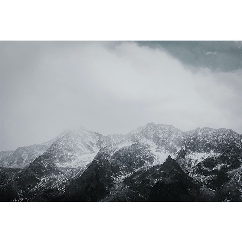 Photography Style Mountain View Mural Mildew Resistant Wallpaper for Guest Room Decor