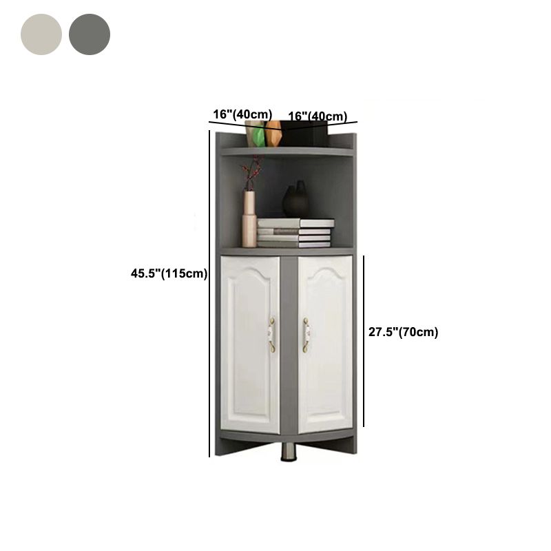 Stain Resistant Cabinet with Shelves and Doors Modern Rectangle Cabinet