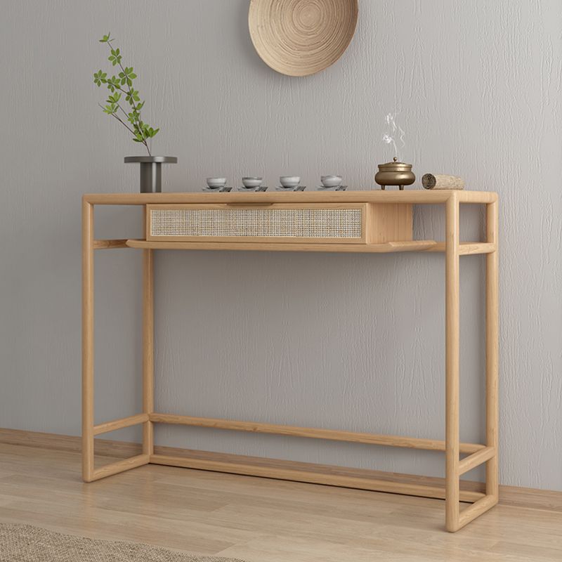 Rectangle Shape Contemporary Console Table Natural/Brown Ash Console Sofa Table