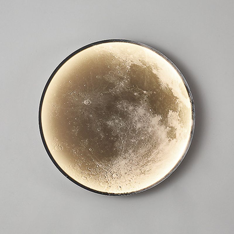 Modern Round Disc Wall Mounted Light Fixture 1 Light Flush Mount Wall Sconce with Acrylic Shade