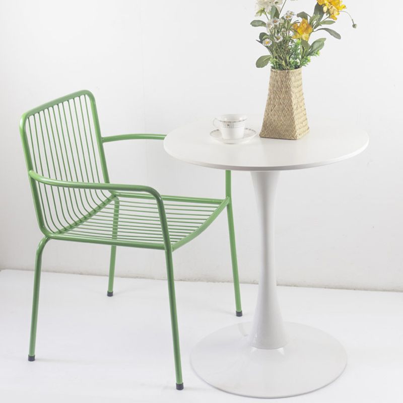Contemporary Top Dining Table Round Dining Table with Pedestal Base