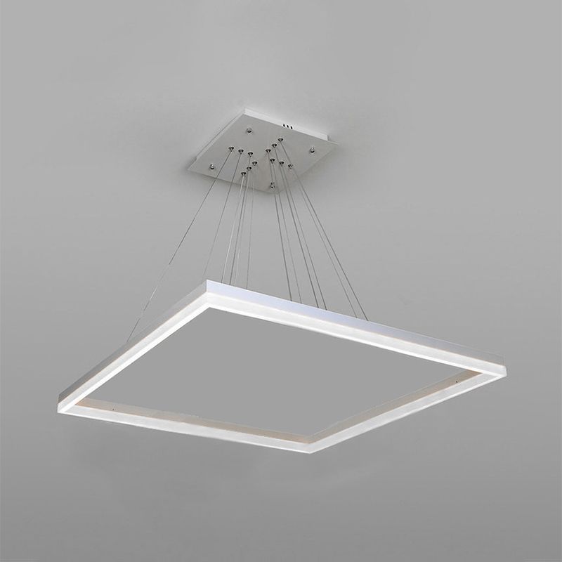 Lampada del lampadario acrilico quadrato Modernismo 1/2/3/3-TAST BIFE BIFFETTICA IN LUCE COLDA/BIANCA