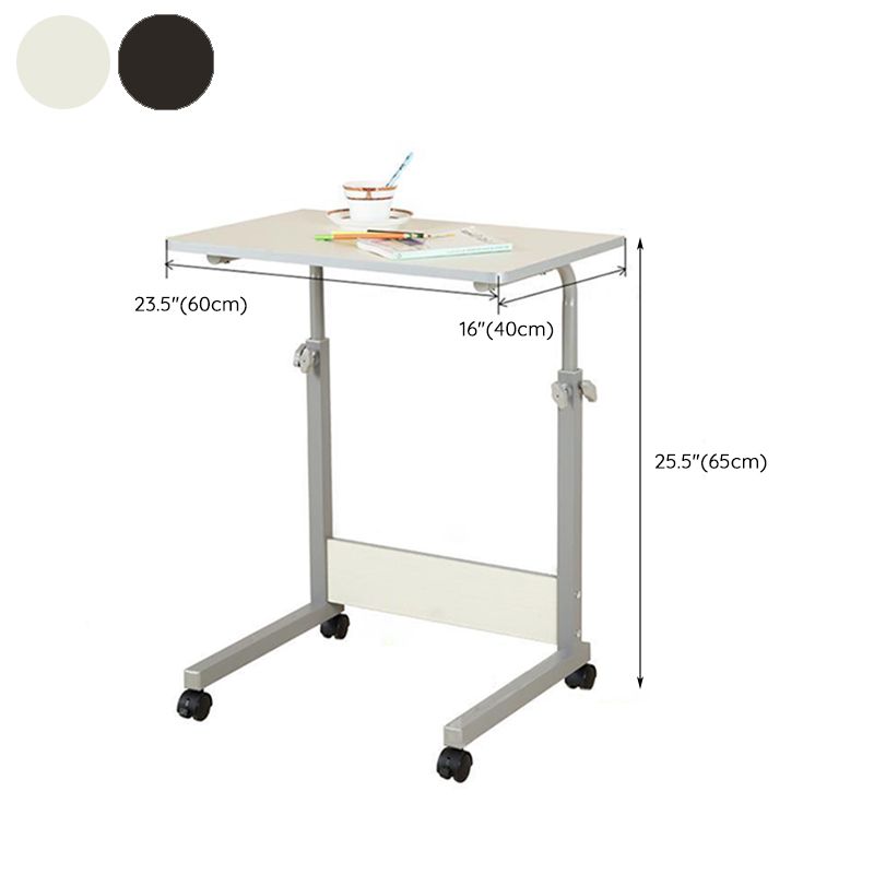 Contemporary Writing Desk Wooden Standing Desk with Caster Wheel
