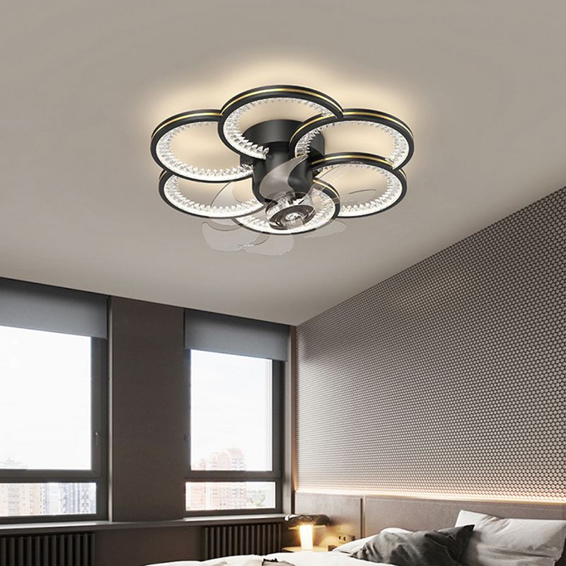 Modern Style Ceiling Fan Lamp Metal Ceiling Fan Lighting for Bedroom