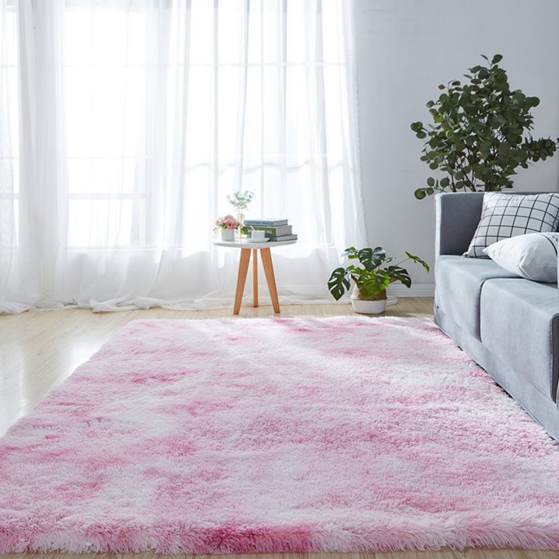 Pretty Casual Rug Multicolor Plain Area Carpet Non-Slip Backing Stain Resistant Washable Rug for Living Room