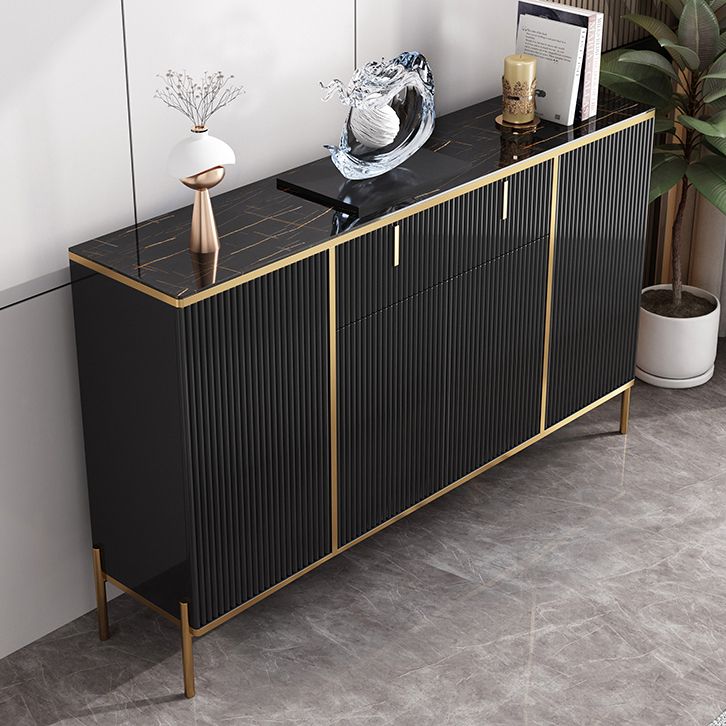 Glam Style Sideboard Sintered Stone Top with Door Dining Sideboard