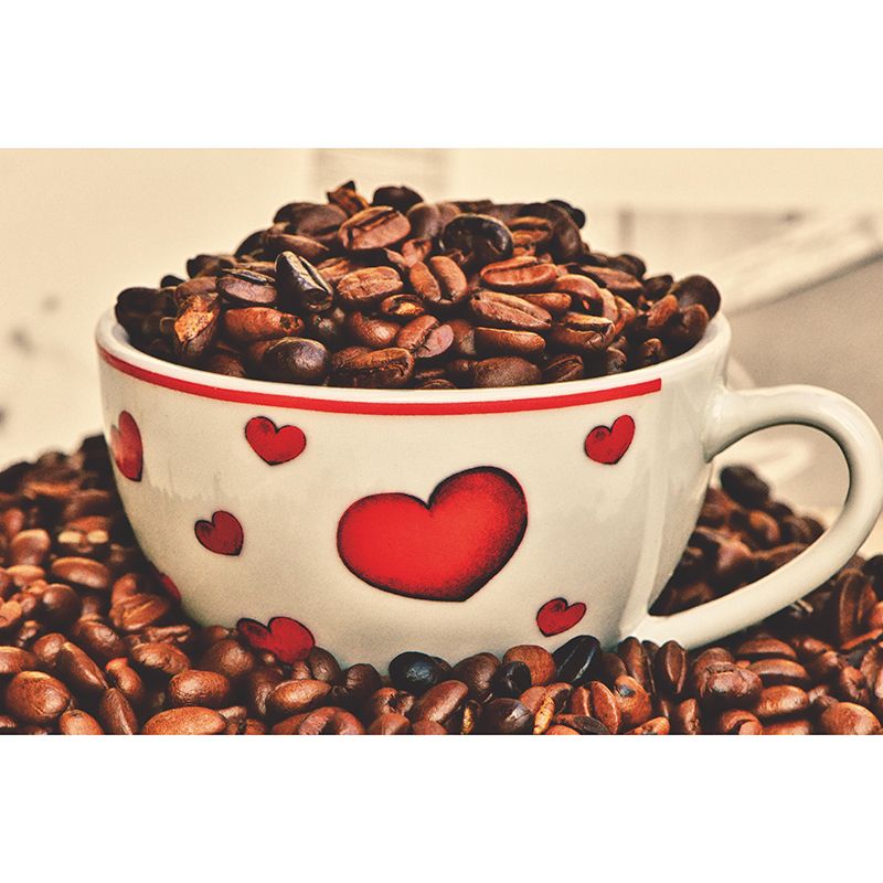 Commercial Use Photography Modern Mural Wallpaper with Coffee Bean Graphic for Coffee Bar