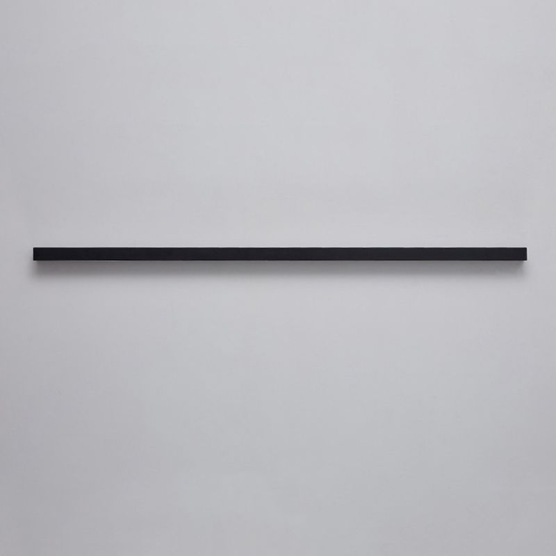 1 Licht linearer Schatten Wandleuchten moderner einfacher Stil Metallwandbeleuchtung in Schwarz