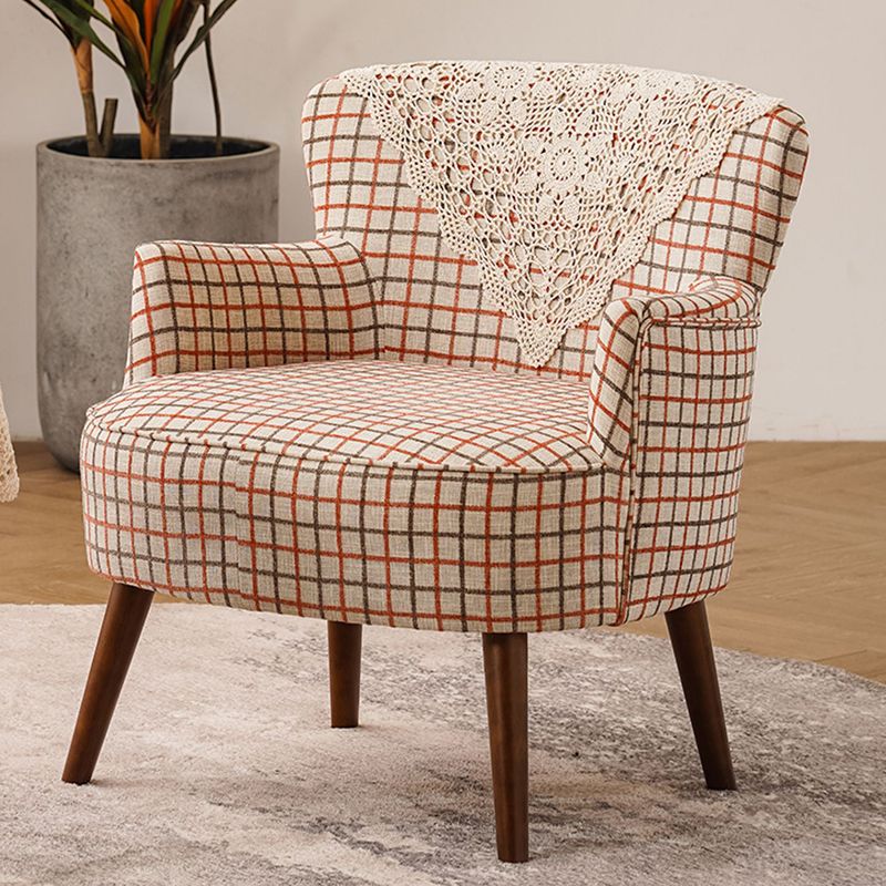 Fabric Wooden Lounge Chair Arms Included Side Chair for Living Room