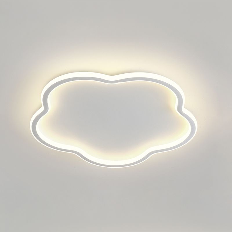 Modern Flower Flush Light Fixtures Metal 1 Light Flush Mount Ceiling Fixture