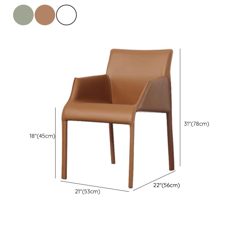Kitchen Faux Leather Dining Chair Dining Room Upholstered Arm Chair