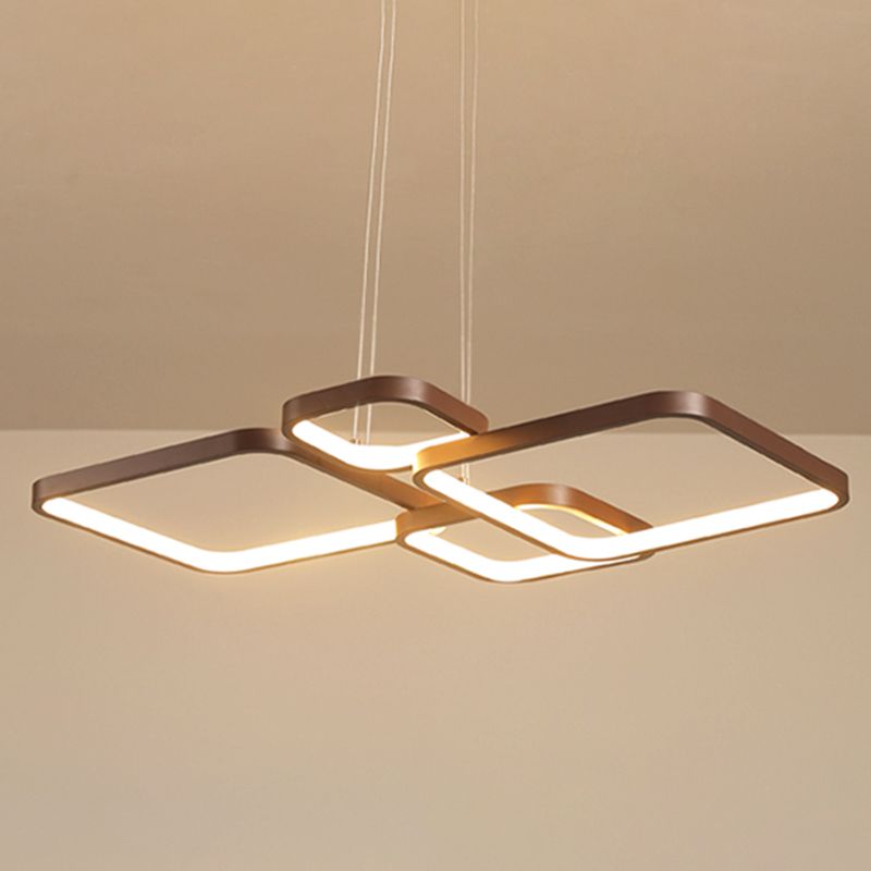 Multiple Squares Chandelier Lighting Fixtures Modern Chandeliers For Dining Room